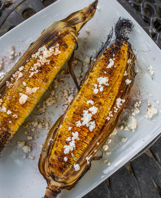 Grilled Corn with Queso Blanco (Mexican Street Corn)-Cheese Grotto