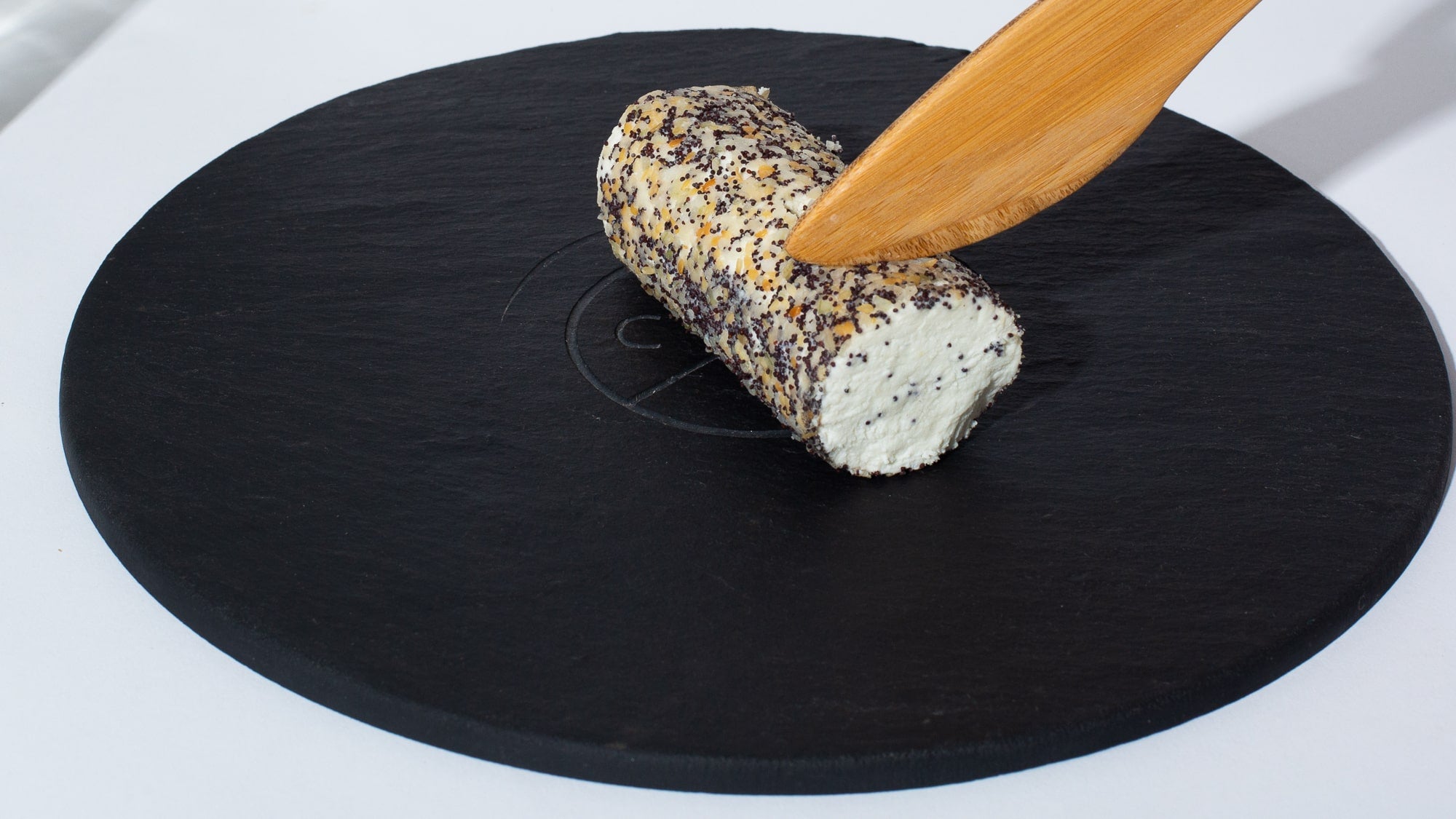 Zopeal 10-Pack Black Slate Charcuterie Boards - Natural Edge Cheese & Serving Plates