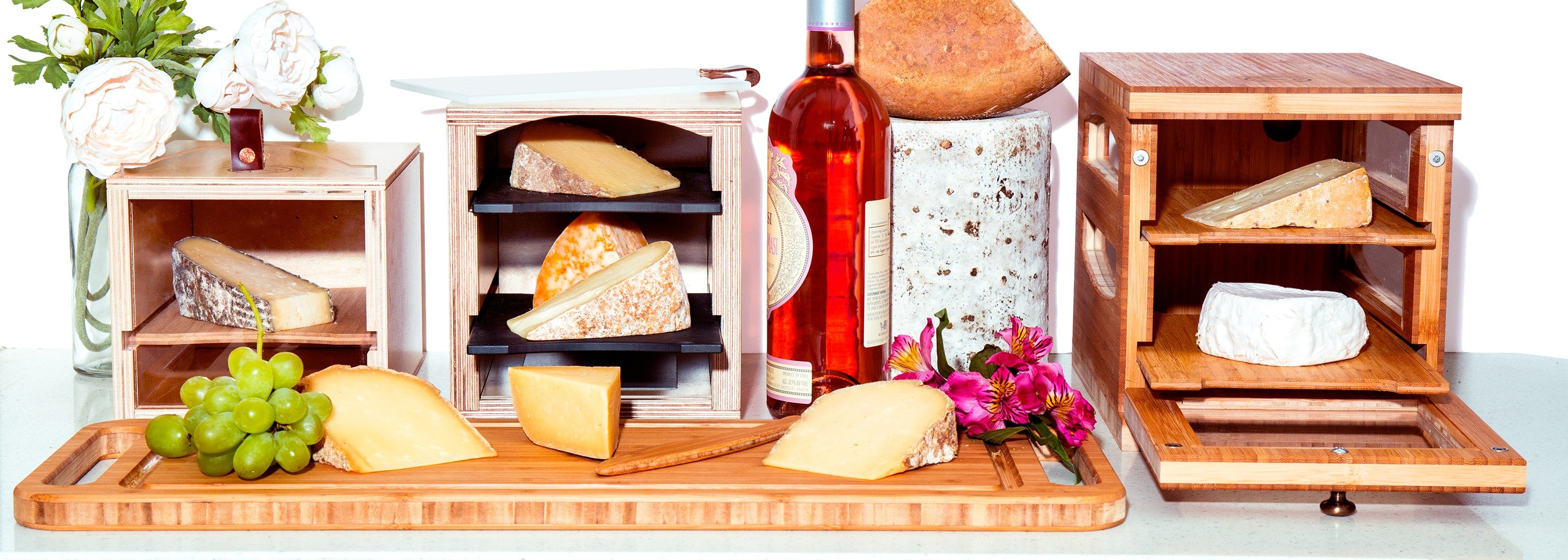 Cheese Grotto Piatto, Specialty Cheese Wooden Storage