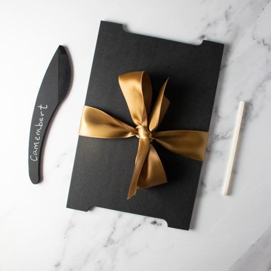 Sustainable Black Cheese Board & Knife Gift Set