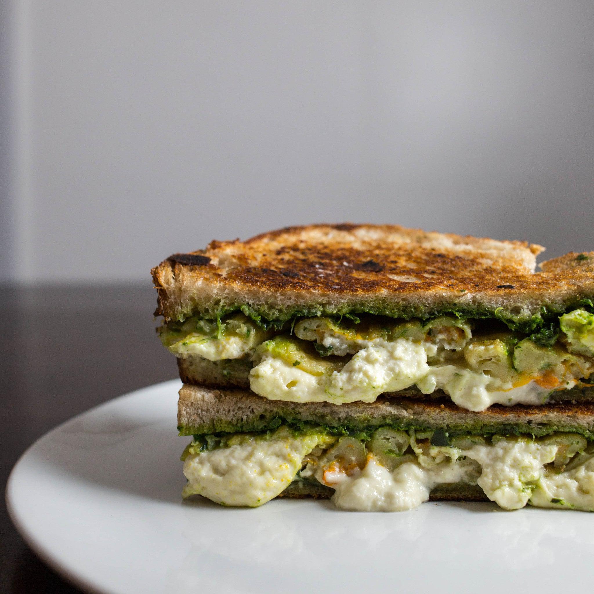 Grilled Cheese and Fried Mozzarella Squash Blossom – Cheese Grotto