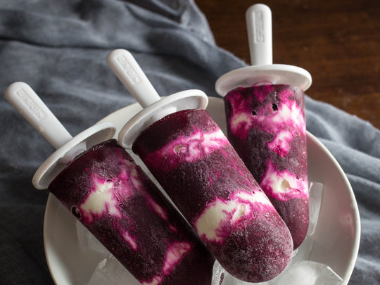 Three Berry Beet Goat Cheese Popsicles