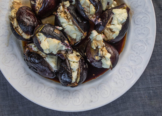 grilled figs stuffed with goat cheese and balsamic