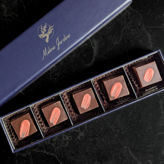 Exclusive Rose & Raspberry Chocolate Truffles Infused with Capriole Goat Cheese